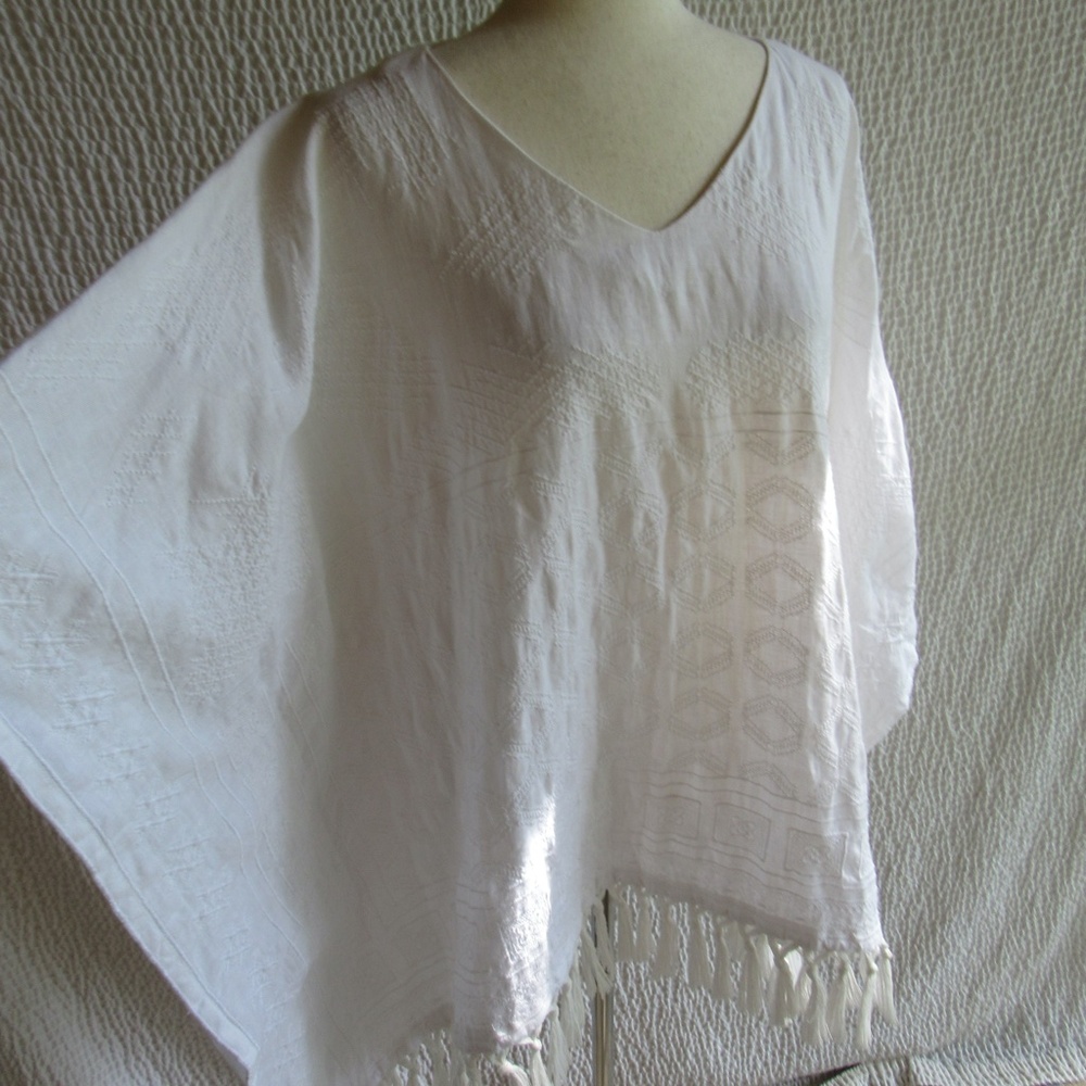 J McLaughlin white pullover top L